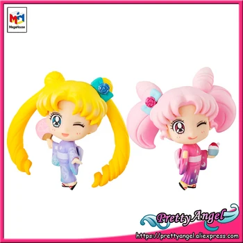 

PrettyAngel - Genuine Megahouse Petit Chara Pretty Guardian Sailor Moon Usagi & Tsukino Chibiusa Toys Mini Figures