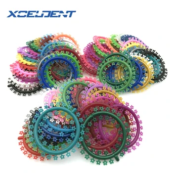 

New 1Pack Dental Orthodontic Cartoon Ligature Ties Elastic Rubber Bands Flower/Kitty/Mickey 3 Type 1000 Ties FDA Passed