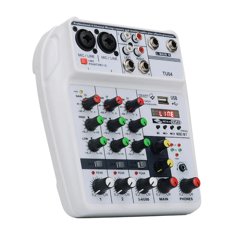 Профессиональный аудио микшер Dj контроллер Usb 4 канала караоке микшер amplificador PARA караоке микшер