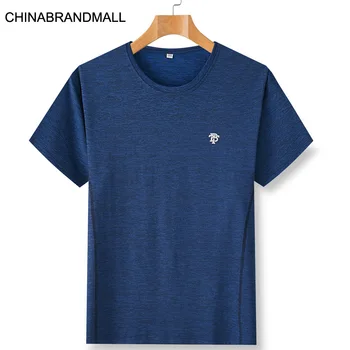 

2020 Men Plus Fat Plus Size Round Neck Speed Dry Short Sleeve T Shirt