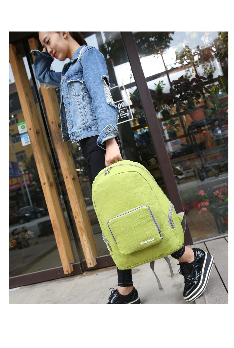 New Style Outdoor Folding Backpack AOTIAN Waterproof Nylon Ultra-Light Storgage Bag Manufacturers 1074