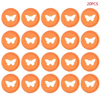 

20pcs Colorful Butterfly Notebook Plastic Binding Ring Mushroom Hole Disc DIY