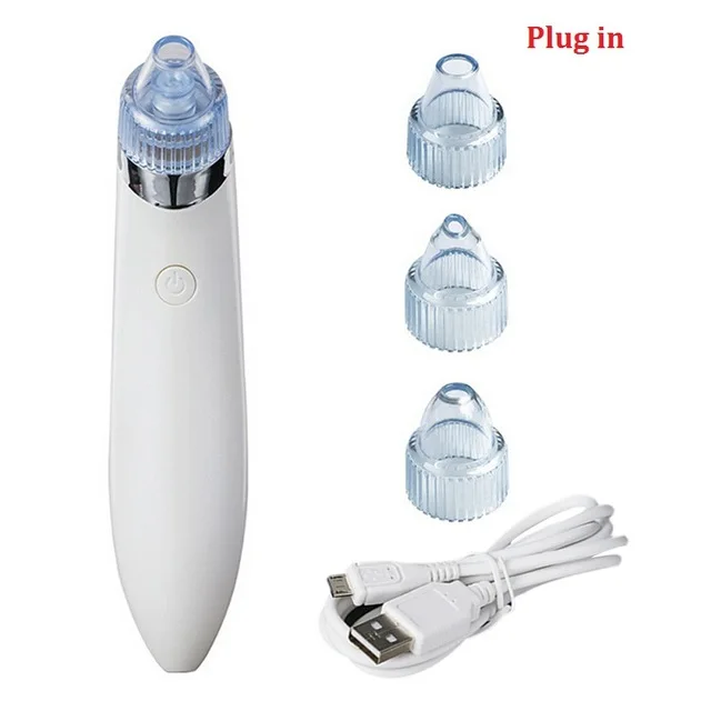 white plug in Устройство для удаления черных точек от акне вакуумные инструменты для удаления черных точек dfdf - Цвет: white plug in