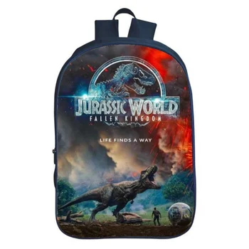 

Prints Jurassic World Dinosaur School Backpack for Kids Bagpack Boys School Bags Junior Student Travel BookBag 12/15/16 inch