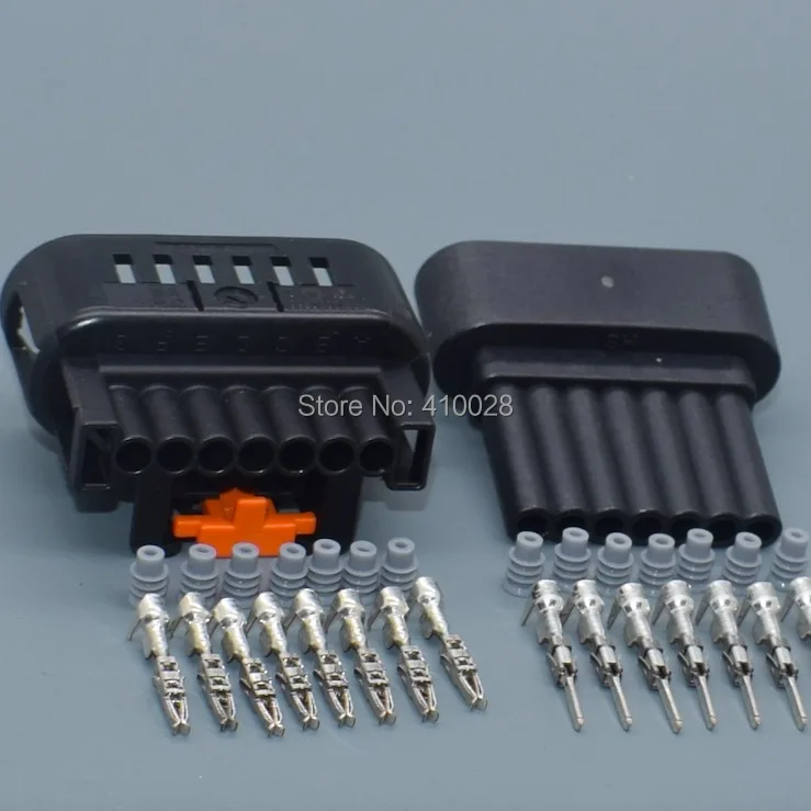shhworldsea 7pin 1.5mm auto wiring harness male female plug electrical waterproof cable connector PP10000888
