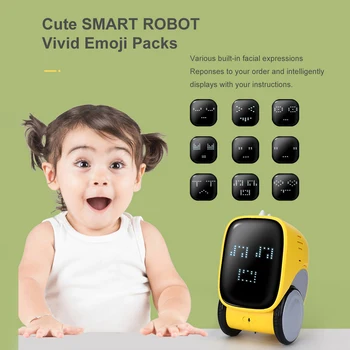 

iTECHOR Smart Interactive Robot Gesture Voice Controlled Touch Sensor Voice Recording Robot Toy Gift Voice Recognition Robot