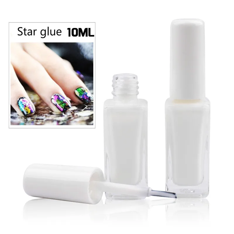 

10ml Nail Art Glue Gel For Adhesive Star Galaxy Foil Transfer Sticker Nail Polish, Nail Art DIY Decorative Design Tools