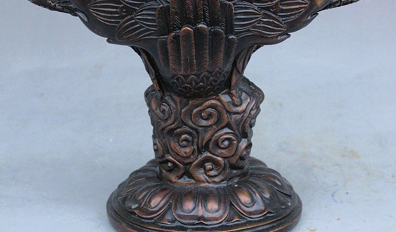 mrui Western Art Copper Bronze Eagle Hawk Bird Figurine Sculpture Stone Statue | Дом и сад
