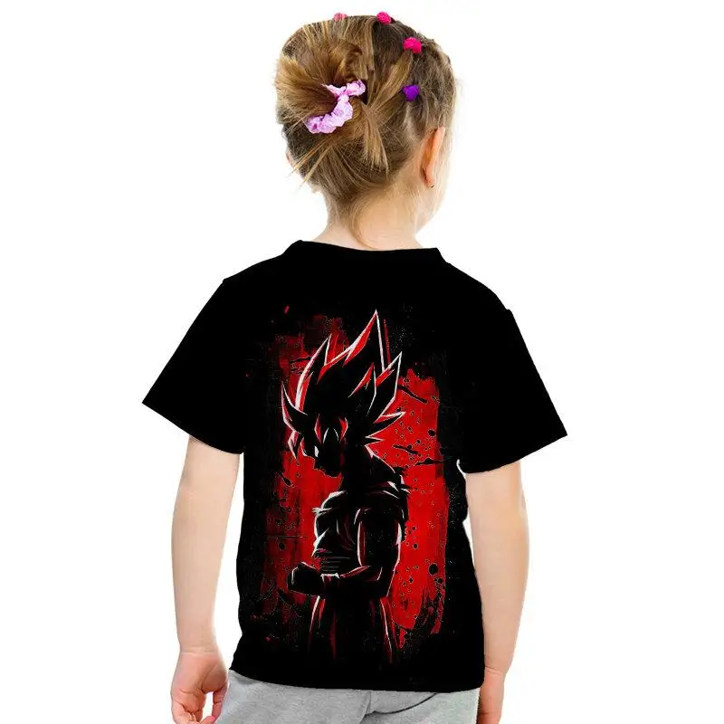 Dragon Ball Z Goku Saiyan/Shenlong patrn Dragon Ball animacin patrn nios camiseta nios Топы camiseta hombres nias camiseta