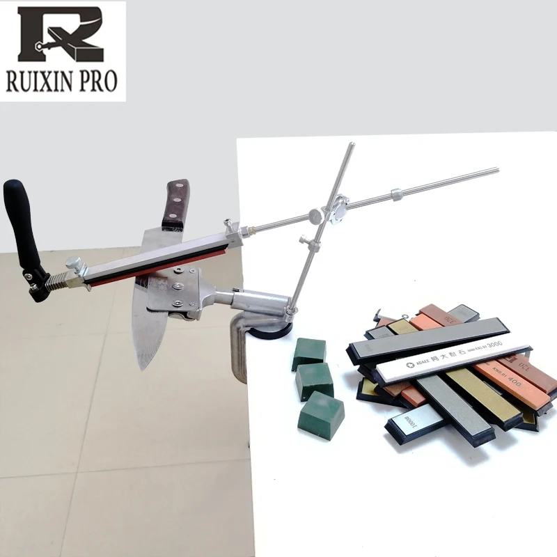 RUIXIN, 4 поколения, точилка с фиксированным углом, металлический материал, система заточки ножей, точильный камень с камнями