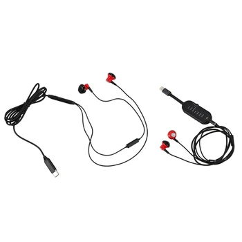

2 Pcs USB Type C 7 Voice Changing Modes Headset Voice Changer Earphones for Douyin Living Podcast Karaoke, A & B