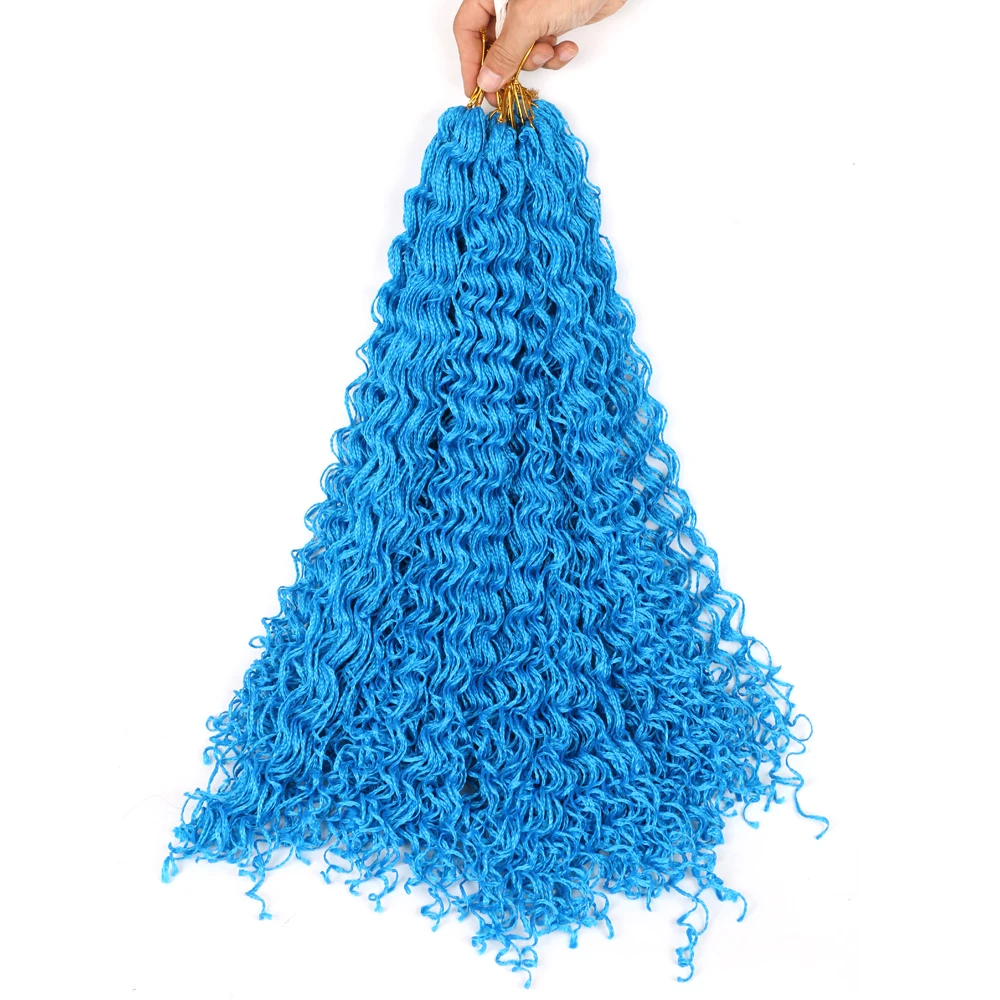Zizi косички вязанные крючком косички скрученные синтетические косички для наращивания волос 20-25 корней/упаковка розовый белый фиолетовый серый Жук 613 Eunice - Цвет: blue
