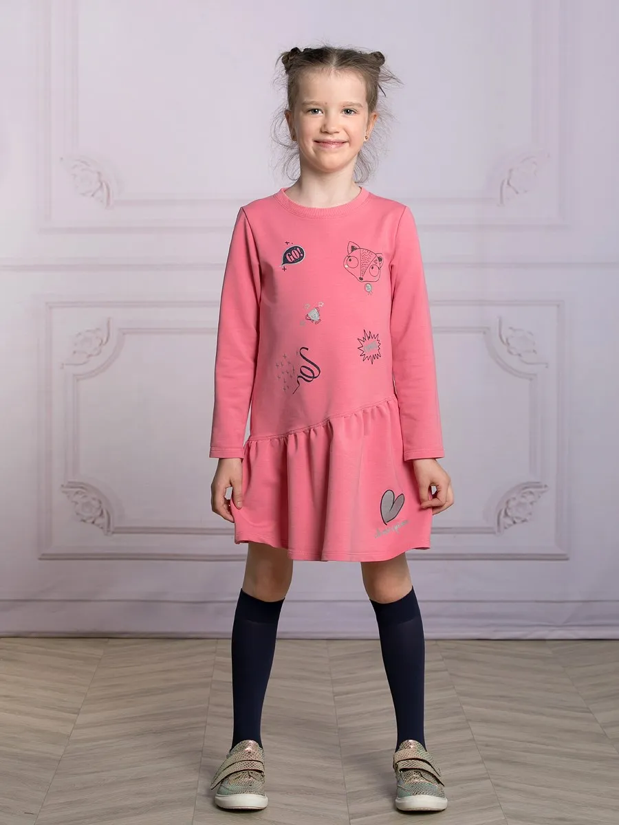 Платье для девочки Viva Baby D6510-1 коралловый