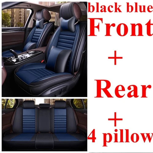 Передняя+ задняя 5 машинные места сиденья для Toyota Pruis Hilux FJ Cruiser Crown Yaris LC Prado Venza Zelas Vios Auris Matrix Corolla - Название цвета: black blue luxury