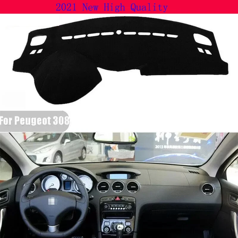 

2021 New High Quality for Peugeot 308 2009-2013 Dashboard Cover Non Slip Dash Mat Sun Shade Carpet Pad Accessories