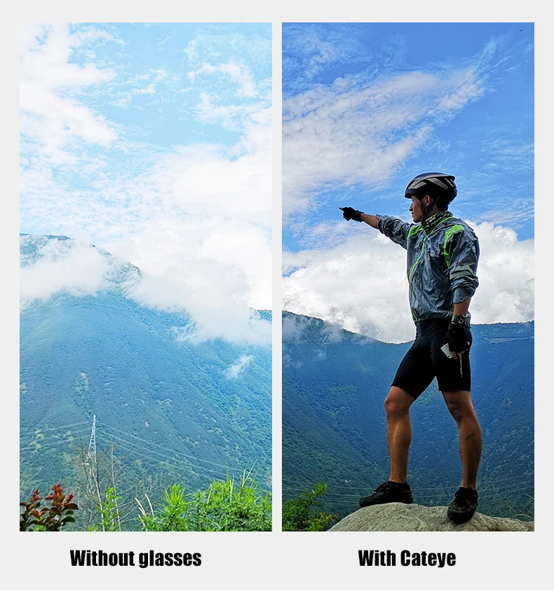 CATEYE Cycling Polarized/Photochromic Sports Glasses Bicycle 100% UV400 Glasses lightweight with Myopic lens