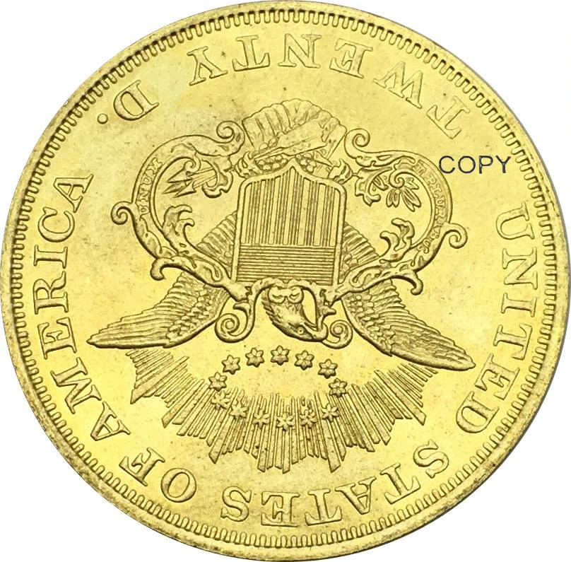 Монеты США Liberty Head 1859 Латунь Золото Имитация монеты