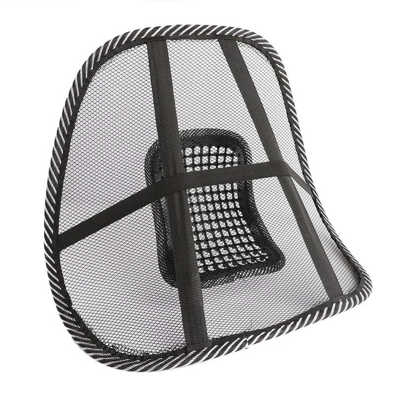 Cool Vent Cushion Mesh Back Lumbar Support Black