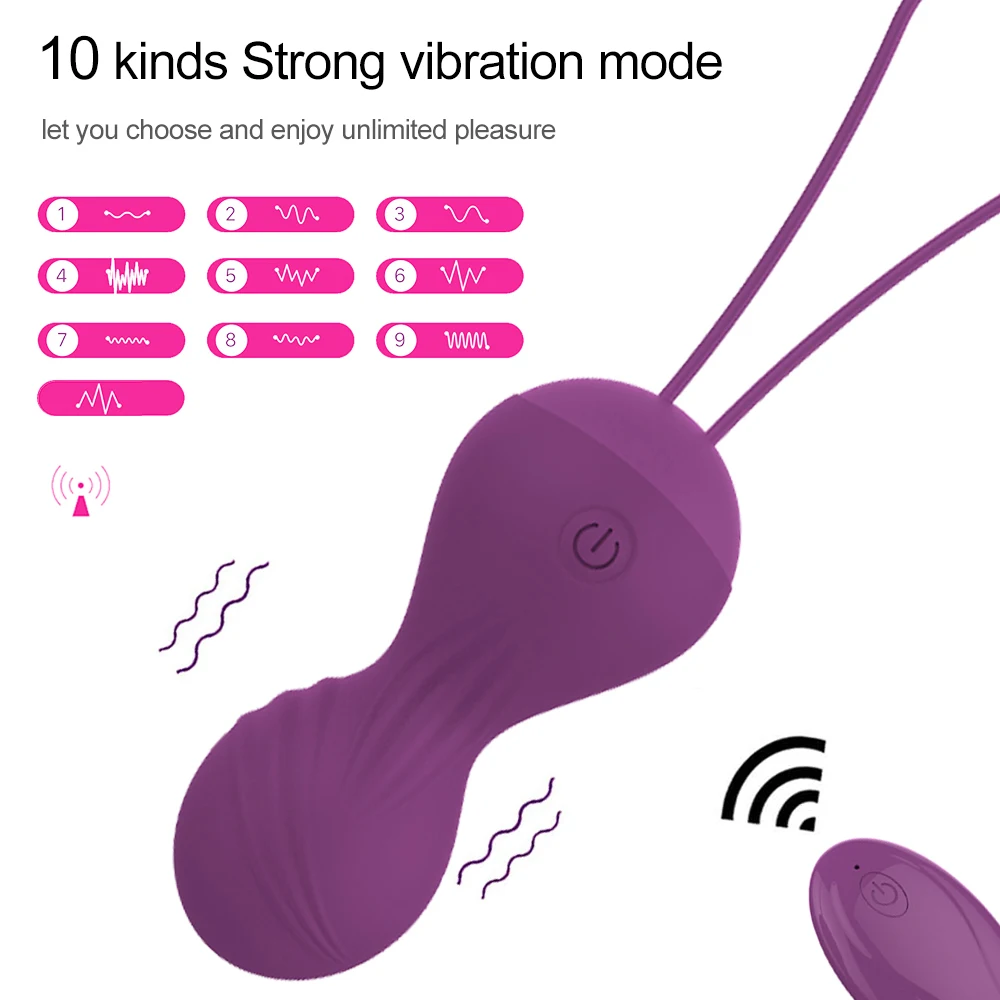 Kegel Balls Vibrator Set With Wireless Remote Control Egg_voghion.com