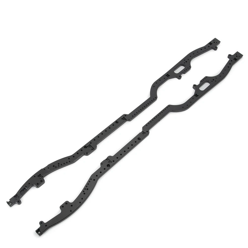 YEAHRUN 1 пара стальные 6x6 Шасси Рама рельсы для осевой SCX10 90046 90047 1/10 Rc Гусеничный - Цвет: Black