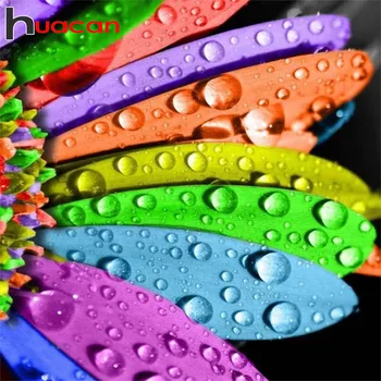 

Huacan Flower Diamond Painting Full Square Picture Of Rhinestones Mosaic Water Home Decoration Accessories Diamond Art