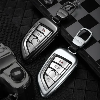 アルミ合金車のリモートキーケースカバー保護ケースキーホルダー車のスタイリングのための