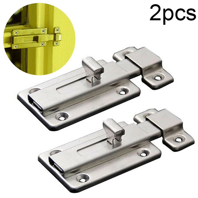 

Silver Door Latch Lock Bolt Furniture Hardware Screws Bathrooms Bedrooms