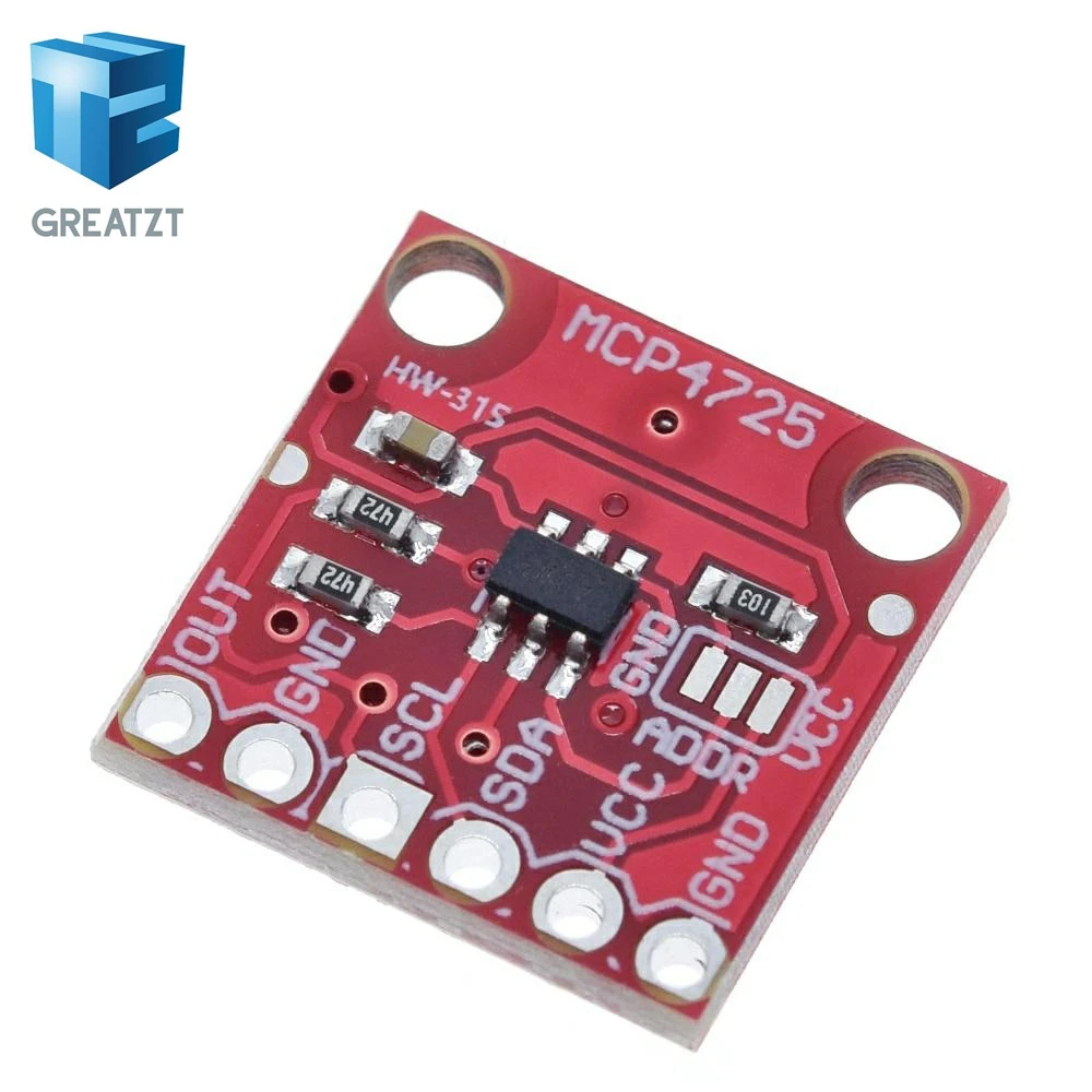 Модуль цифрового преобразователя GREATZT MCP4725 12 бит I2C DAC цифровая плата для