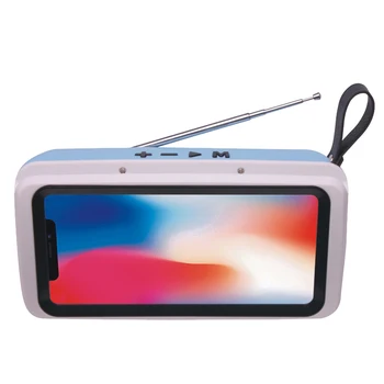 

Multi-function TVs Shaped Phone Holder Stand Bluetooth Speaker Wireless Stereo Portable Practical Mini Photo-frame JR De