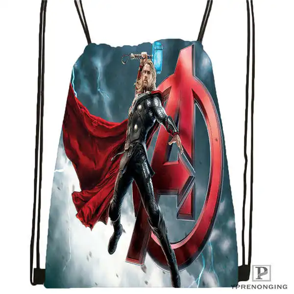Customavengers_age_ofultrionDrawstring рюкзак сумка для мужчин и женщин милый рюкзак для детей(черная спинка) 31x40 см#20180611-03-147 - Цвет: Drawstring Backpack