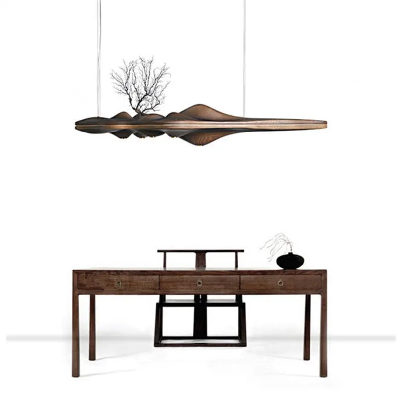 

Modern chandeliers china Kitchen island tea shop resin wooden Chandelier Led lustre Japanese style chandelier lamp fixtures