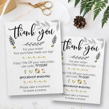 

Custom Text Social Medial Card ,Business Thank You Card , Thank You For Your Order Card, Personalize Business Name Card