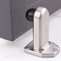 Stainless Steel Door Stopper Heavy Duty Door Buffer Rubber Silencer Bottom Mount Door Catcher  Furniture Hardware
