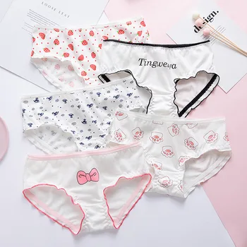 

3Pcs/lot Breathable Underpants Cotton Women Underwear Girls Ladies Panties Thin Lingerie Sexy Briefs TWY