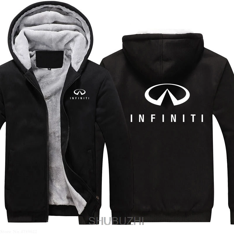 same as picture Осень зима мужские толстовки флисовые с капюшоном Infiniti толстые толстовки на молнии утолщенное пальто Верхняя одежда Куртка Рождественская Подарочная одежда - Цвет: same as picture