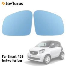 2 шт электронное Отопление антибликовое синее зеркало заднего вида для Smart Fortwo Forfour 453- большое видение автомобиля Внешнее Зеркало