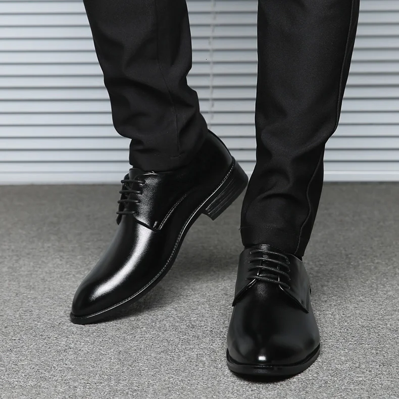 Whoholl/мужские свадебные туфли из микрофибры; деловые мужские модельные туфли с острым носком; мужские оксфорды на плоской подошве; размеры 39-48
