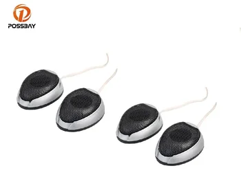 

POSSBAY 4pcs/set Universal Car Tweeter Loudspeaker 98dB Dome Loud Silver High Pitch Super Power Audio Auto Sound Speaker For Car