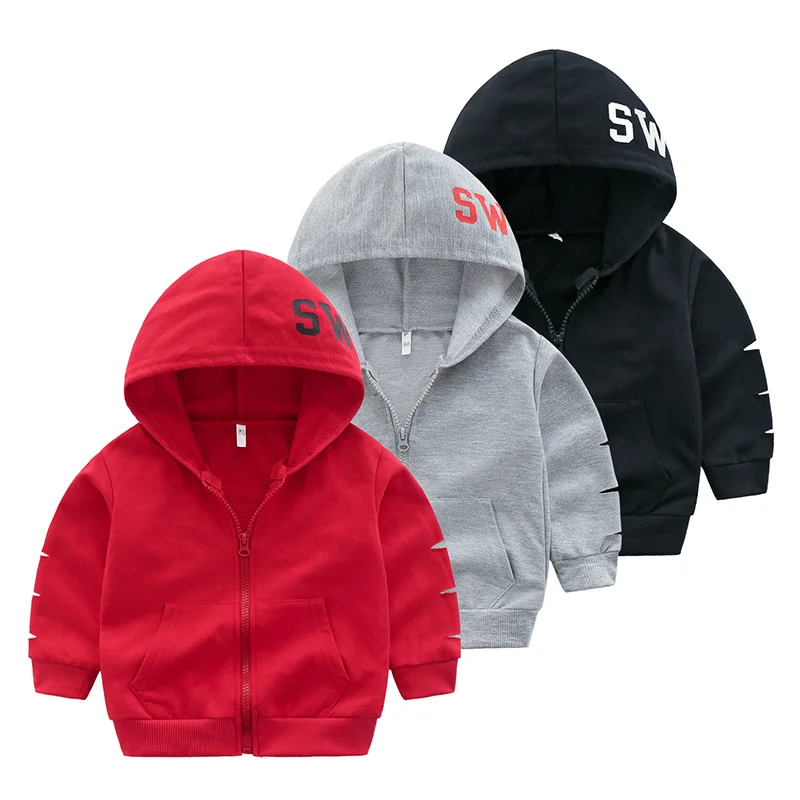 

Spring Autumn Baby Toddler Casual Fashion Solid Color Long Sleeve Hoodie Children's Hooded Zipper Sweatshirt