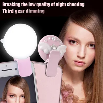 

Online Live Selfie Shot Third Gear Rechargeable External Lens Fill-in Live Self-timer Artifact Rechargeable Led Flash Light Lens