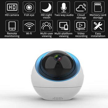 

1080P Cloud Dome IP Camera Security Surveillance CCTV Camera Auto Tracking Infrared Night Vision Wireless WiFi Camera