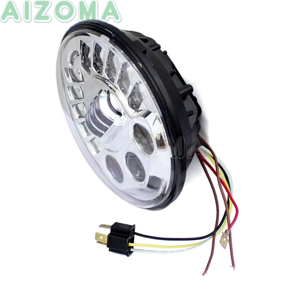 For Harley Motorcycle 7'' LED Headlight 70w Universal DRL Head Lamp w/ Turn Signal Lights For Jeep Wrangler JK TJ 1978