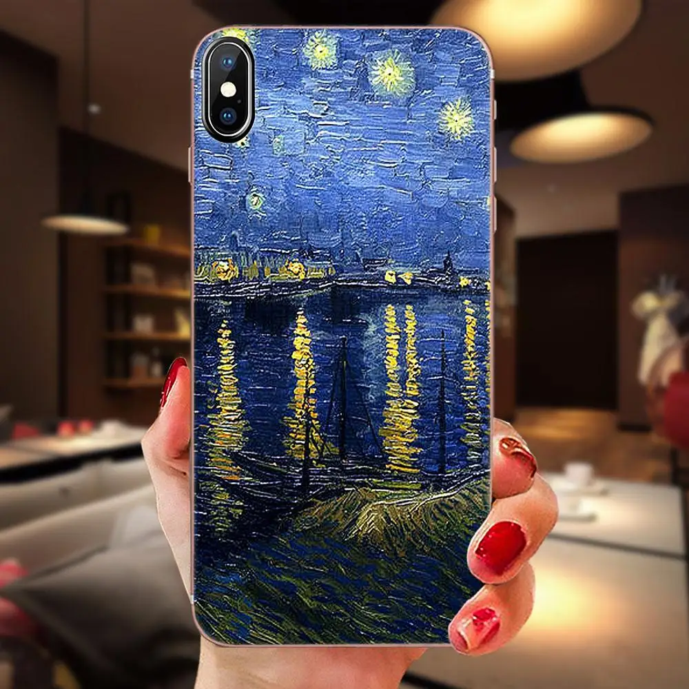 Van Gogh Tardis для Huawei Honor Mate Nova Note 20 20s 30 5 5I 5T 6 7I 7C 8A 8X 9X 10 Pro Lite Play Back Чехлы