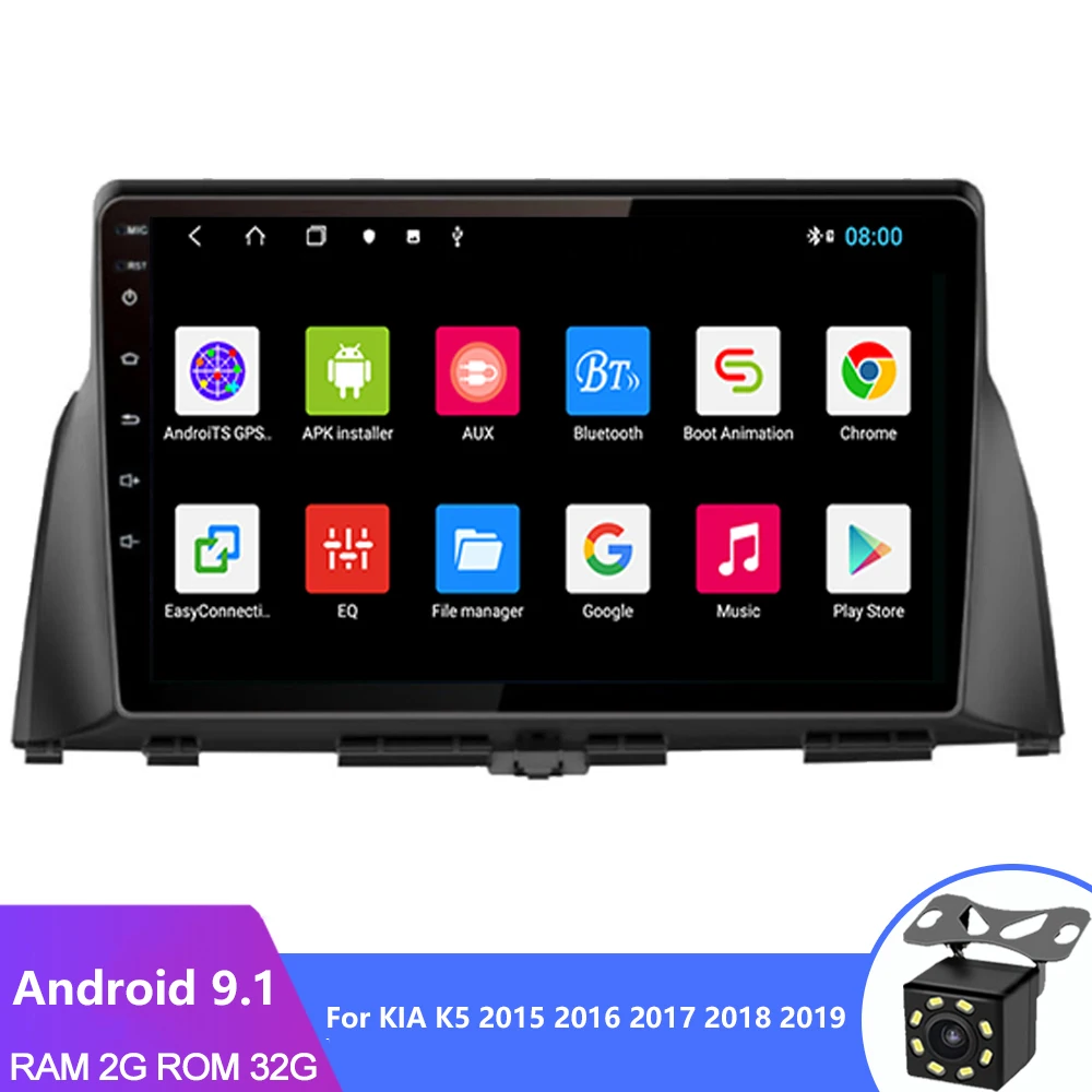 2G RAM Android 9.1 For KIA optima K5 2015 2016 2017 2018 2019 Multimedia Stereo Car DVD Player Navigation GPS Radio Video Playe |