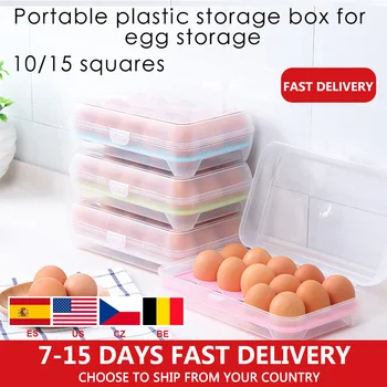 

Plastic Egg Tray Holder Refrigerator Storage Box Single Layer Airtight Storage Container Egg Organizer