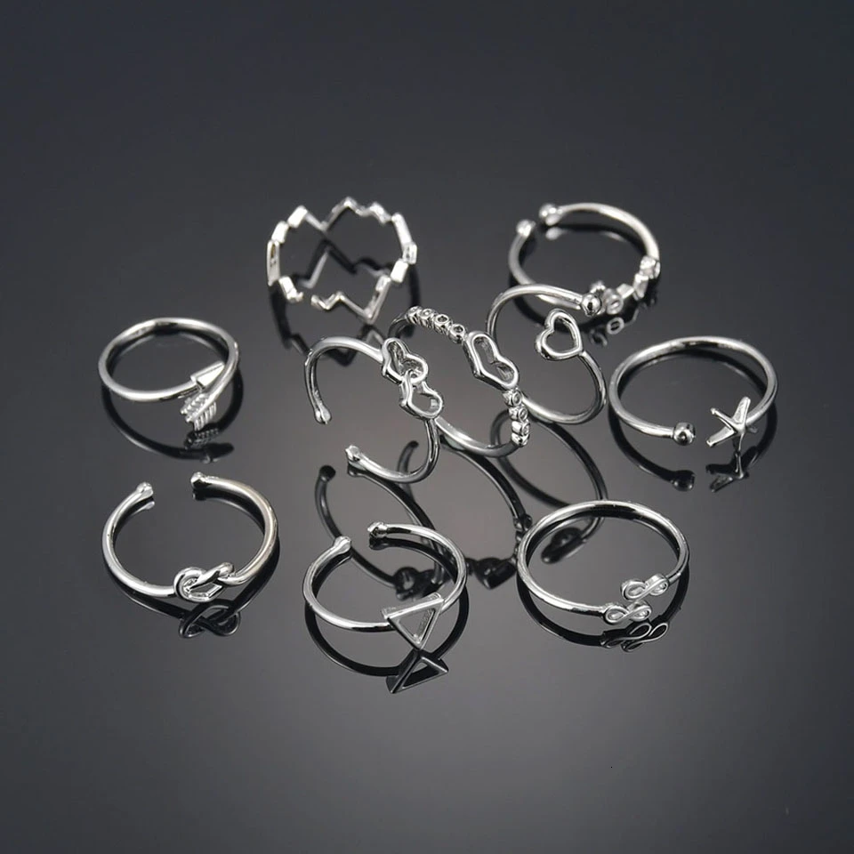 Новые серебряные кольца из нержавеющей стали для женщин Геометрическая стрела в
