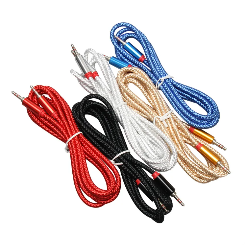 Aux Audio Cable 2m Male to Male AUX Cord Line 3 5mm Jack For Car Speaker for iPhone Samsung Xiaomi Headphone PC