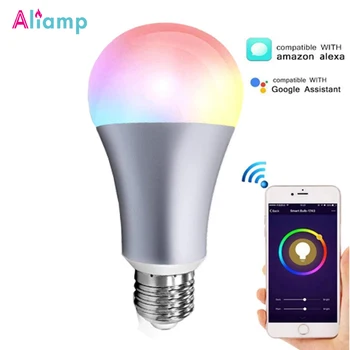 

E26 E27 WiFi Smart Light LED Bulb 7W Warm Cool White RGB Lamp Dimmable Wireless Bulbs Voice Control by Alexa Google Assistant