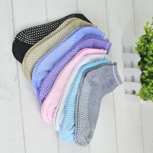 1 пара Женские носки для йоги Противоскользящий силиконовый гимнастический Пилатес детские колготки для фитнеса спортивные дышащие хлопковые носки эластичность