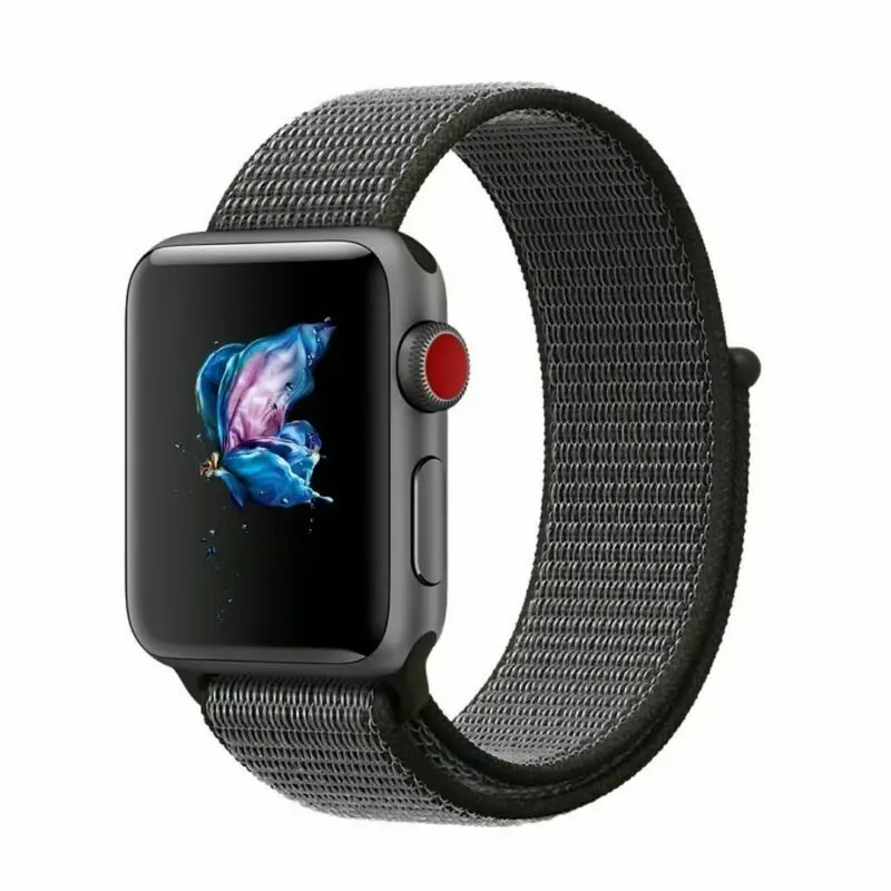 Флэш-память спортивные петли для наручных часов Apple Watch, версии 40/44 мм 42/38 мм 5/4/3/2/1 нейлоновый ремешок для наручных часов браслет ремешок на застежке-липучке застежка - Цвет ремешка: Dark Oliver